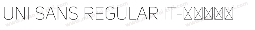 UNI SANS REGULAR IT字体转换